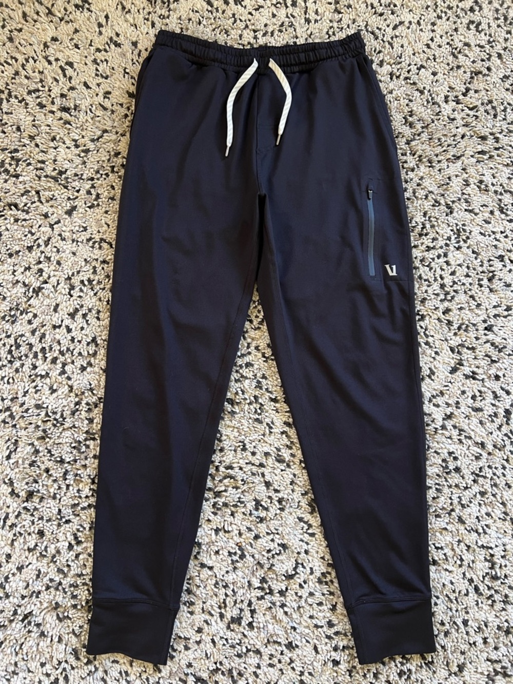 Vuori Sunday Performance Joggers Black Elastic Waist Drawstring Men’s